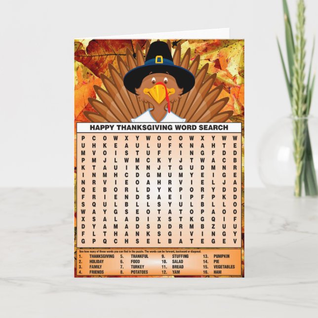 Cartão De Festividades Pássaro é a palavra (Frente)