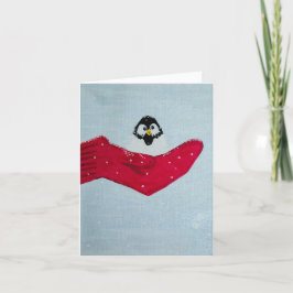 Cartão De Festividades Pássaro em Mitten