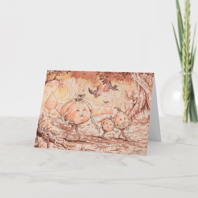 Cartão De Festividades Passeio de Abóbora (Frente)