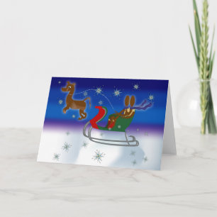 Cartão De Festividades Passo do Zinglee ~ Sleigh