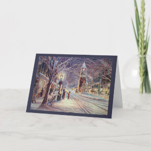 Cartão De Festividades Passo natalino à luz das velas