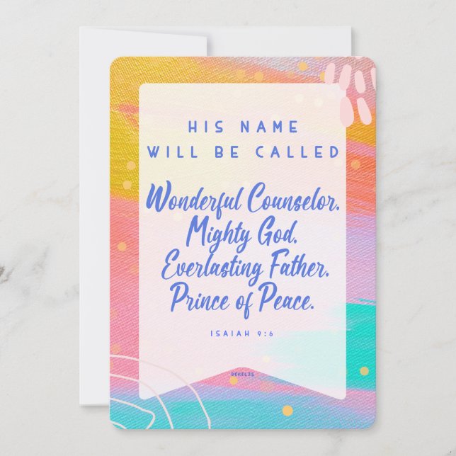 Cartão De Festividades Pastel Abstract Wonderful Counselor Christmas Card (Frente)