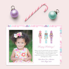 Cartão De Festividades Pastel Black Nutcracker Retro Feliz Natal