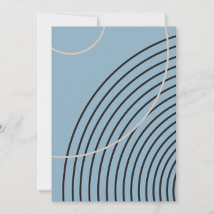 Cartão De Festividades Pastel minimalista linear