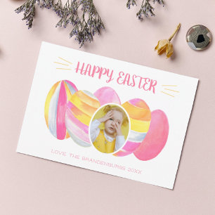 Cartão De Festividades Pastel Rainbow Easter Ovocolor