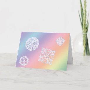 Cartão De Festividades Pastel Snowflake Blank Greeting Card