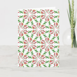 Cartão De Festividades Pastor Alemão vermelho verde