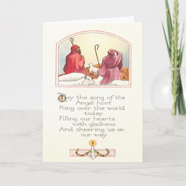 Cartão De Festividades Pastores de Natal (Frente)