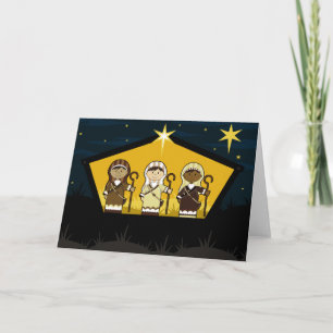 Cartão De Festividades Pastores nativos em placa estável