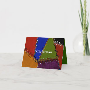 Cartão De Festividades Patchwork Crazy Quilt