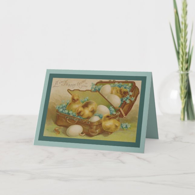 Cartão De Festividades Patos de Páscoa (Frente)