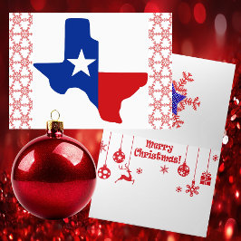 Cartão De Festividades Patriotic Texas Christmas Holiday Card