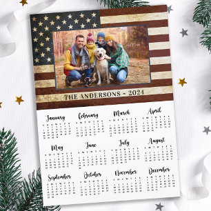 Cartão De Festividades Patriótica Americana de Bandeira de 2022 Personal