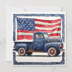 Cartão De Festividades Patriotismo Clássico: Glória Vintage