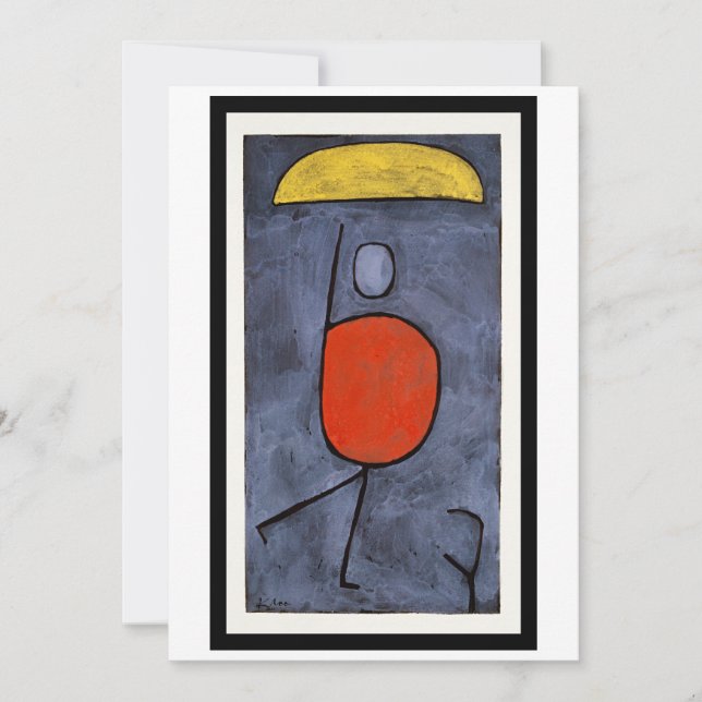 Cartão De Festividades Paul Klee - With Umbrella (Frente)