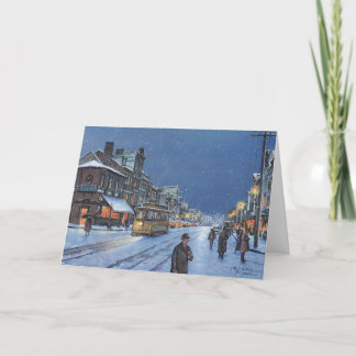 Cartão De Festividades Paul McGehee "Georgetown Snowfall" Christmas Card