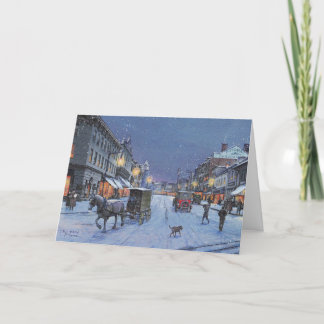 Cartão De Festividades Paul McGehee "Georgetown Snowfall" Christmas Card