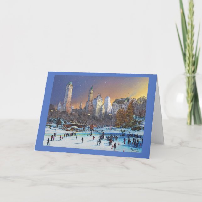 Cartão De Festividades Paul McGehee "Winter in Central Park" Note Card (Frente)