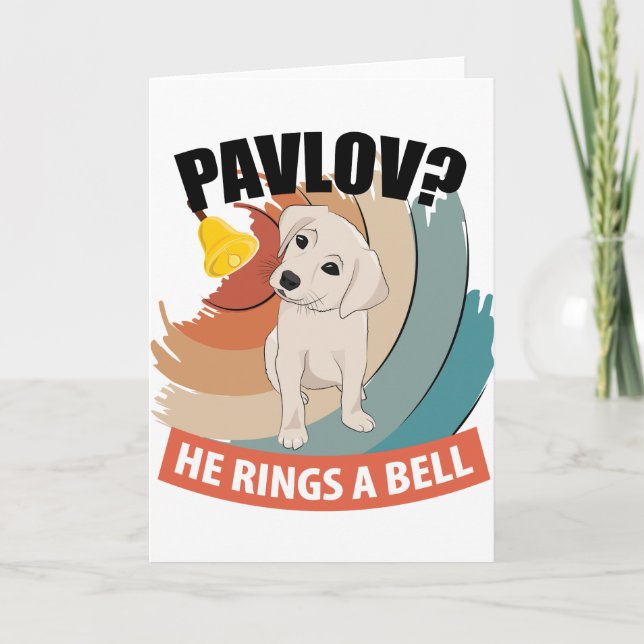 Cartão De Festividades Pavlov Ele Canta Um Celular - Cachorro de Pavlov (Frente)