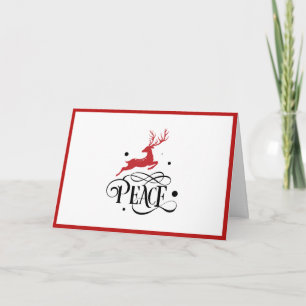 Cartão De Festividades Paz & Alegria Feliz Natal Simplesmente Lindos