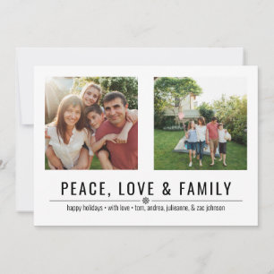 Cartão De Festividades Paz Amor e Família 2 Foto