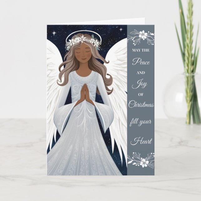 Cartão De Festividades Paz, Amor e Orações (Frente)