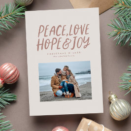 Cartão De Festividades Paz amor esperança alegria simples neutro foto de 