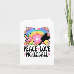 Cartão De Festividades Paz Amor Pickleball