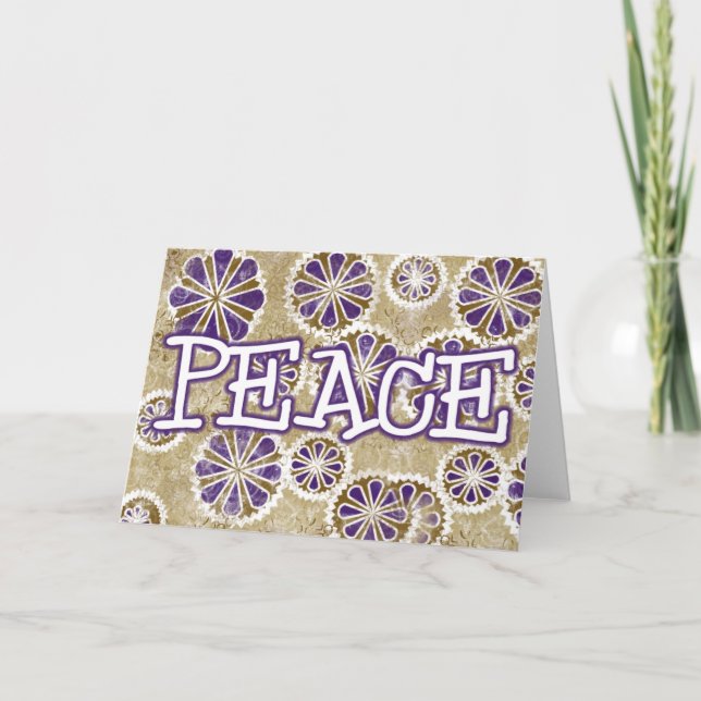 Cartão De Festividades Paz de Férias (Frente)