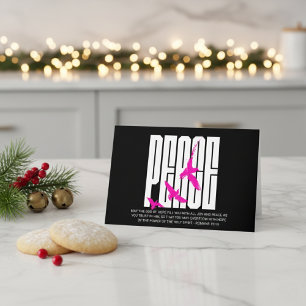 Cartão De Festividades Paz de Natal Fé Cristã Pombas