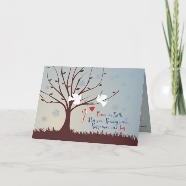 Cartão De Festividades Paz e alegria (Frente)