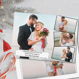 Cartão De Festividades Paz e Amor Primeiro Natal como Sr. e Sra. Foto