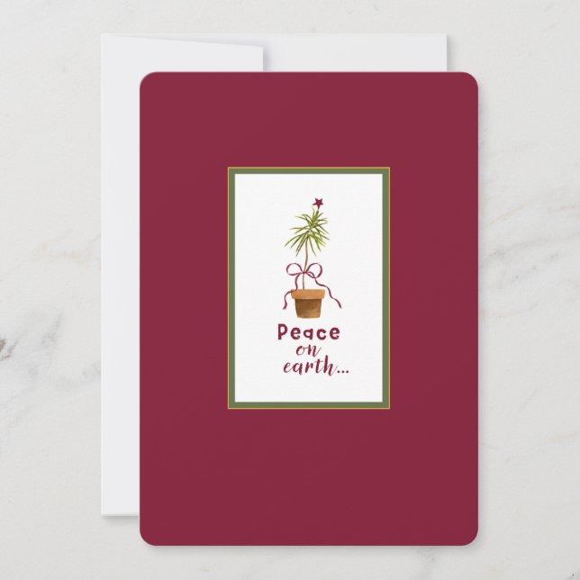 Cartão De Festividades Paz na Terra (Frente)
