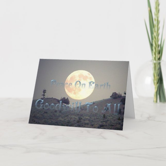 Cartão De Festividades Paz na Terra Boa Vontade para Todos (Frente)