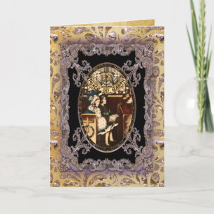 Cartão De Festividades Paz na Terra Vitoriana