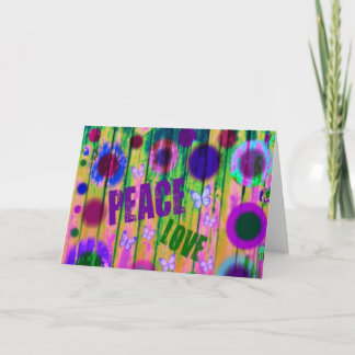 Cartão De Festividades Peace and Love
