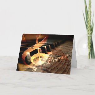 Cartão De Festividades peace dove elegant piano teacher Christmas Cards
