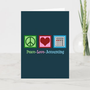 Cartão De Festividades Peace Love Accounting