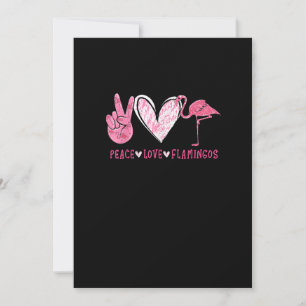 Cartão De Festividades Peace Love Flamingo Flamingo Lover