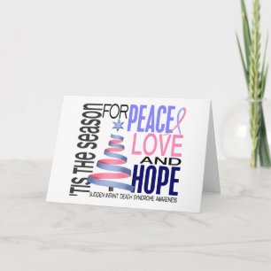 Cartão De Festividades Peace Love Hope Folids SIDS