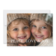 Peace Love Joy Minimalist Typoografia White Photo
