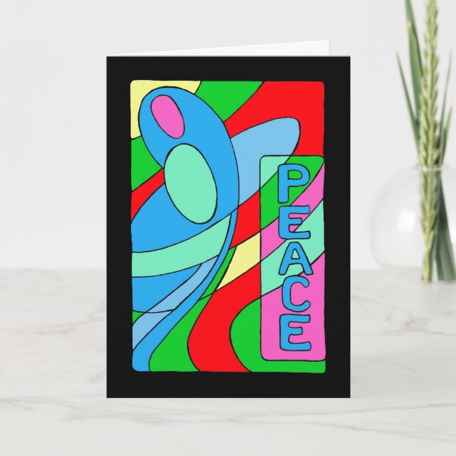 Cartão De Festividades Peace Madonna Christmas Card (Frente)