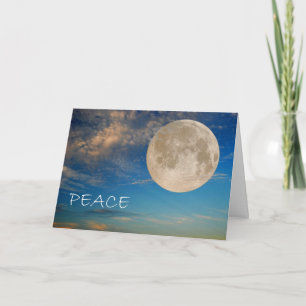 Cartão De Festividades Peace Moon Holiday Card