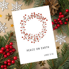Cartão De Festividades Peace on Earth Christmas Folded Holiday Card