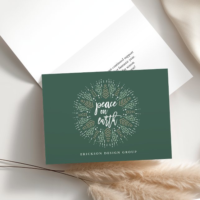 Cartão De Festividades Peace on Earth | Corporate Holiday (Criador carregado)