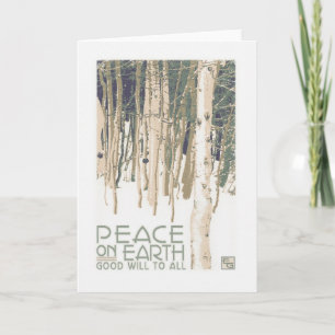 Cartão De Festividades Peace On Earth Craftsman Christmas Card
