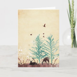 Cartão De Festividades Peace On Earth Deer