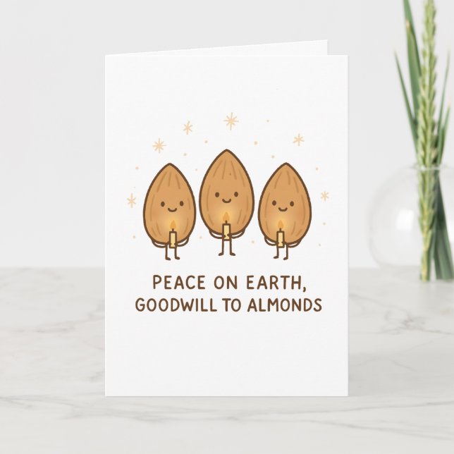 Cartão De Festividades Peace on Earth, Goodwill - Funny Christmas Card (Frente)