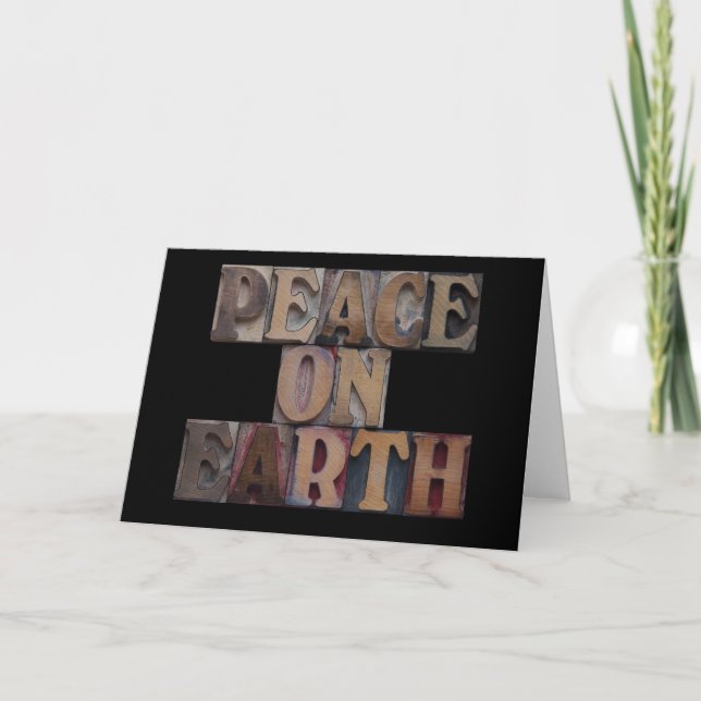 Cartão De Festividades peace on earth greeting card (Frente)