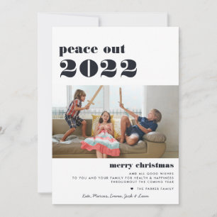 Cartão De Festividades Peace Out 2022 Feliz Natal Foto